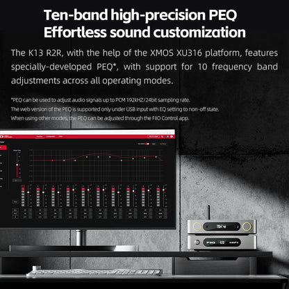 K13R2R Silver Desktop DAC Headphone Amplifier BT5.4