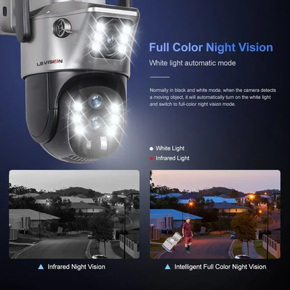 12MP 6K Solar PTZ Security Camera 10X Zoom