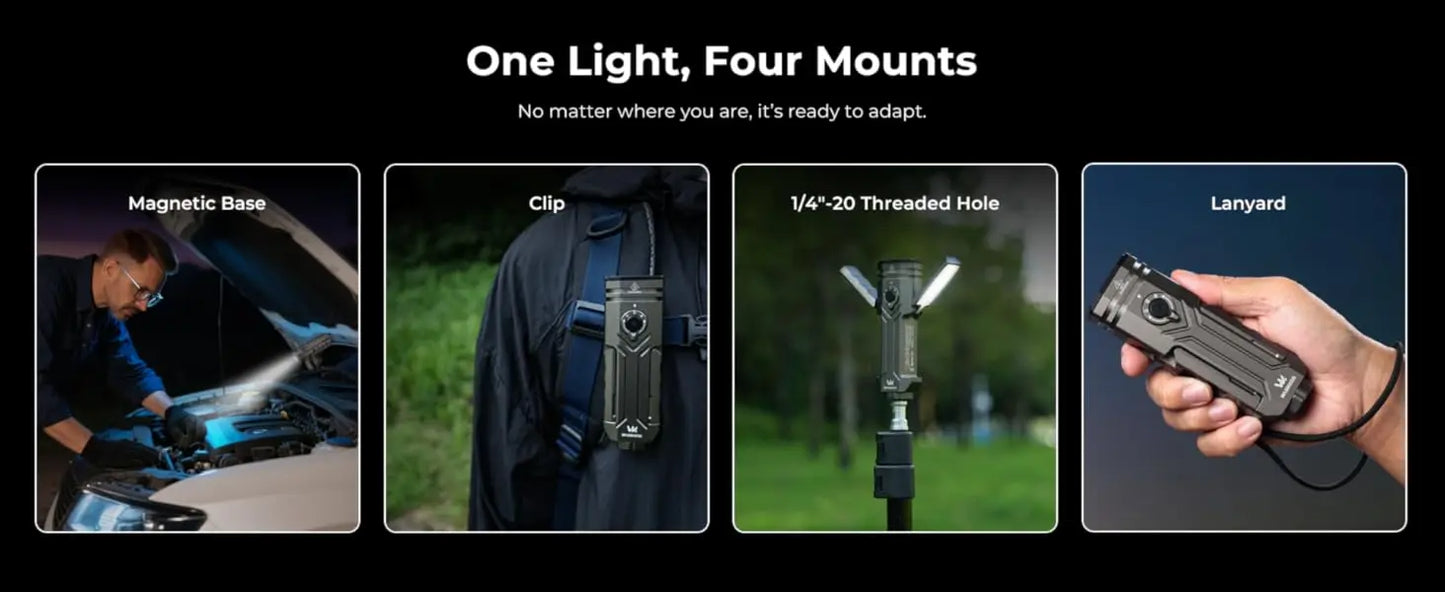 Portable LED Camping Lantern with Rechargeable Battery Searchlight