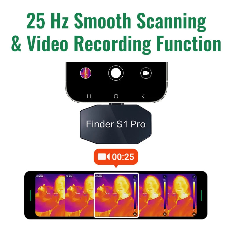 240×240 Thermal Camera 25Hz Imaging for Android iPhone