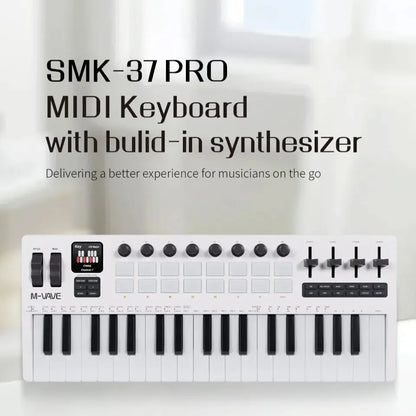 Portable 37-Key MIDI Controller Wireless Ready
