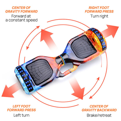 Self Balancing Hoverboard with Bluetooth Speaker LED Blue