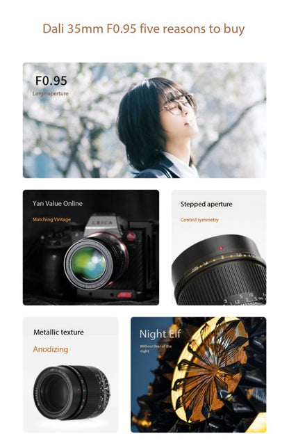 35mm F0.95 Low Light Lens Manual Canon EF-M