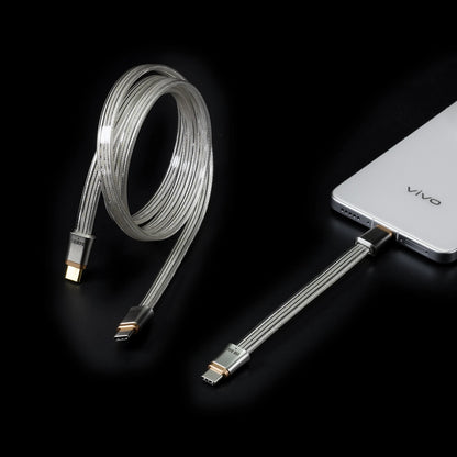 HiFi USB C OTG Audio Cable Pure Silver 25cm
