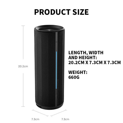 Portable Bluetooth 5.3 Speaker 40W IP67 Waterproof Gray