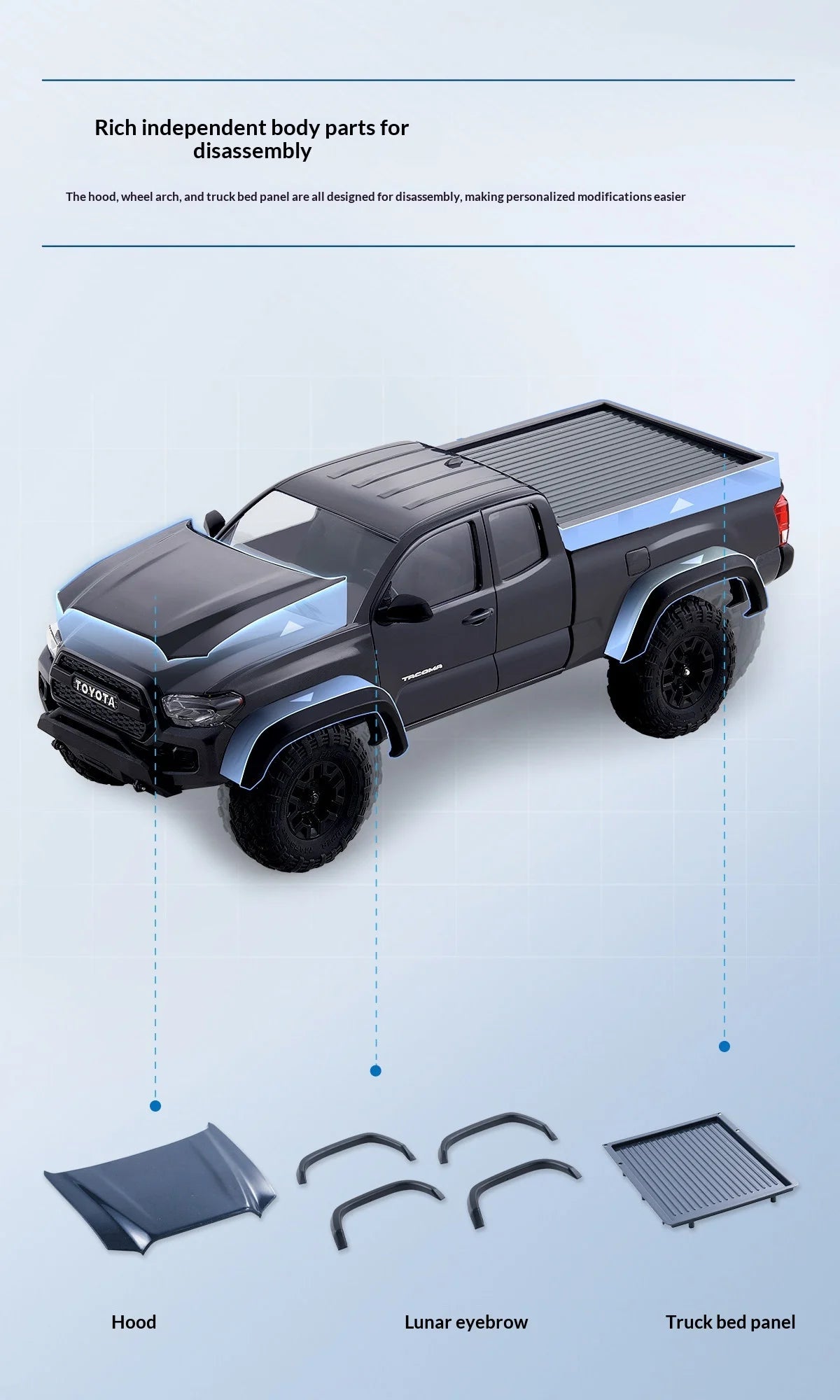 1/24 RC Rock Crawler Pickup RTR Red