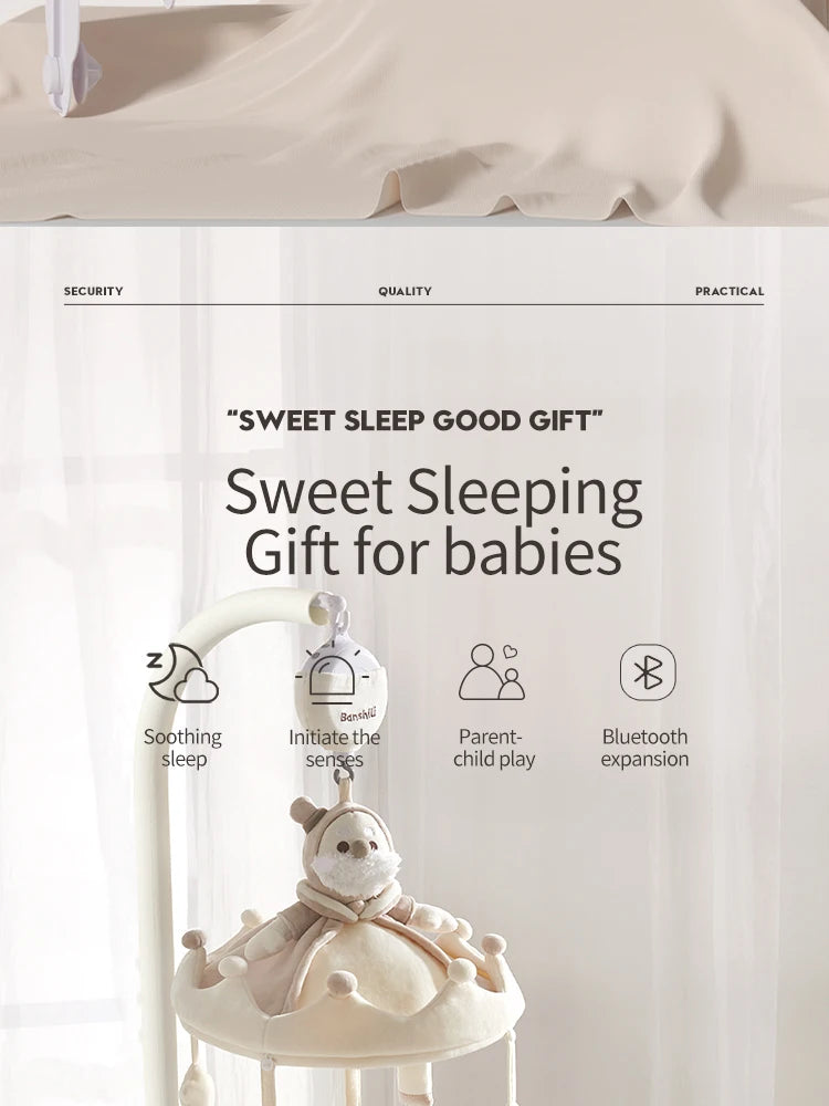 Crib Mobile Magic Rabbit with Soothing Music and Lights