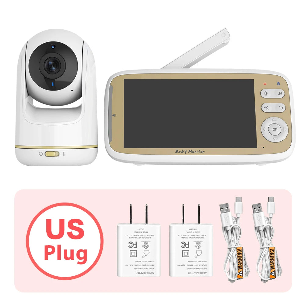 5-Inch Wireless Baby Monitor with Pan Tilt 3X Zoom