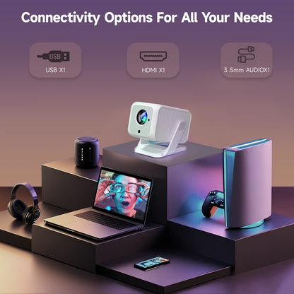 Auto Focus 1080p Portable Projector 420 ANSI Android
