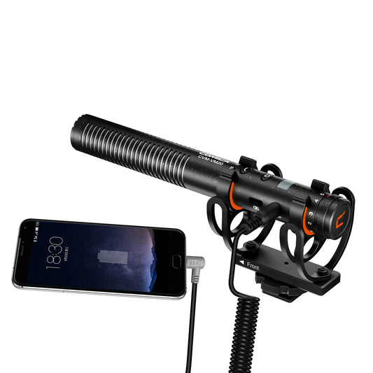 USB-C Shotgun Microphone for Smartphones and Laptops