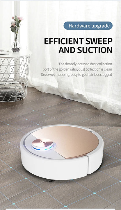Gold Smart Robot Vacuum with App and Remote Control