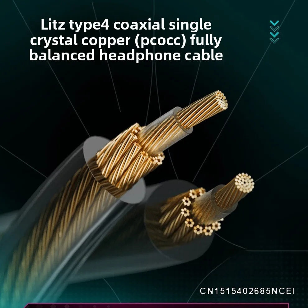 HiFi Wired Earphones 10mm Dynamic Driver Detachable Cable