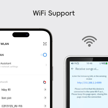 White High Resolution Music Player WiFi MP3 Support