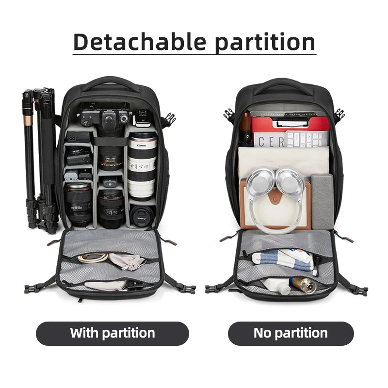 Professional Camera Backpack with Tripod & Drone Storage