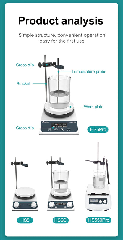 2L LCD Digital Magnetic Stirrer Hot Plate