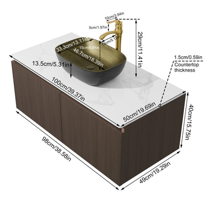 100cm Floating Bathroom Vanity with Basin and Cabinet