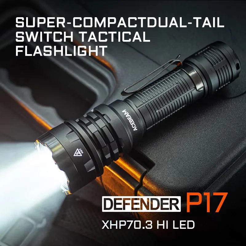 Rechargeable 4900LM Tactical Flashlight 445m