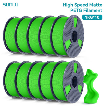 10KG Matte PETG 1.75mm Filament Ultra Fast 3D Printing