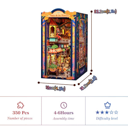 3D Wooden DIY Miniature Dollhouse Book Nook Puzzle