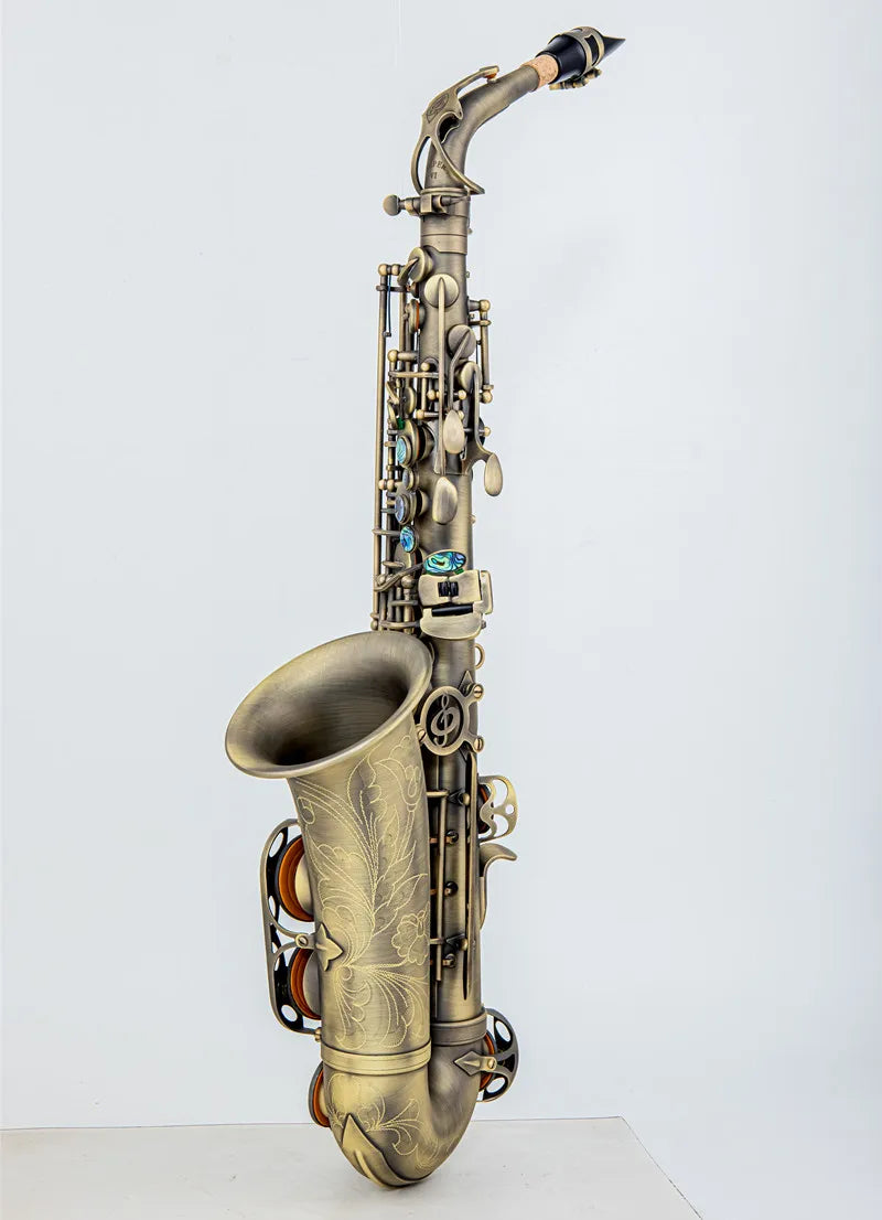Antique Copper Alto Saxophone E-Flat Professional with Mouthpiece