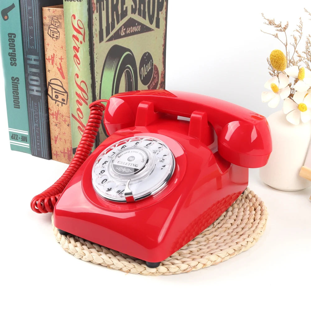 Wedding Guestbook Audio Phone Red Portable