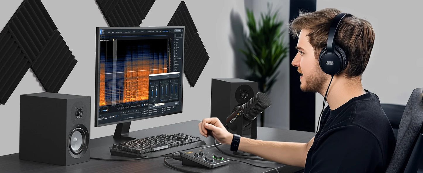 Portable USB Audio Interface with XLR Input and Loopback Feature