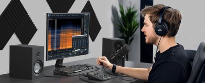 Portable USB Audio Interface with XLR Input and Loopback Feature