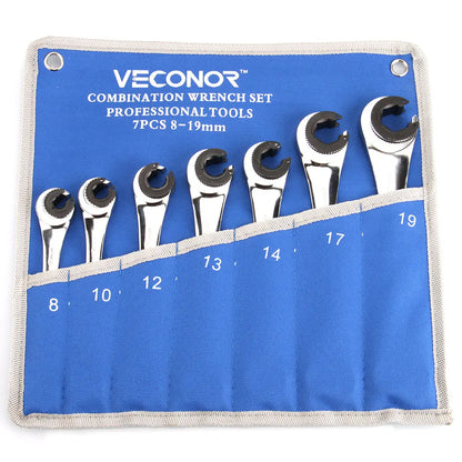 7-Piece Ratchet Flare Nut Wrench Set Multitools