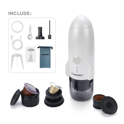 Compact Espresso Maker for Camping and Travel Use