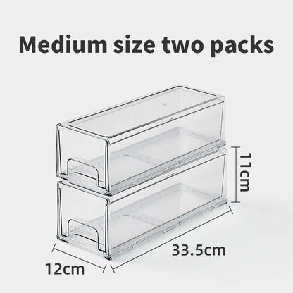 Clear Multi-Layer Medicine Storage Box DIY Stackable Design