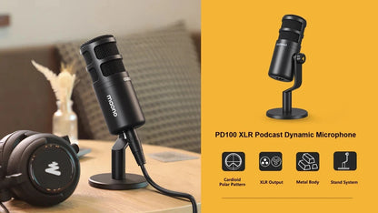 Broadcast-Quality Dynamic Mic XLR Gaming Studio Use