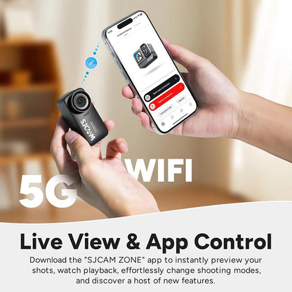 Waterproof Black 4K Sports Camera with EIS Stabilisation