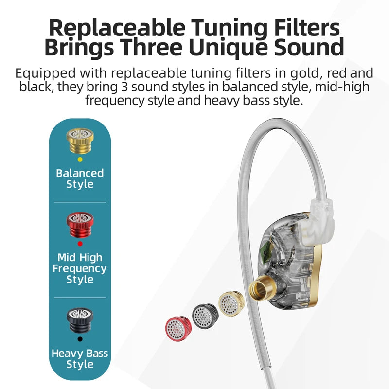 Portable 3.5mm HiFi Earphones with 7 Driver Units
