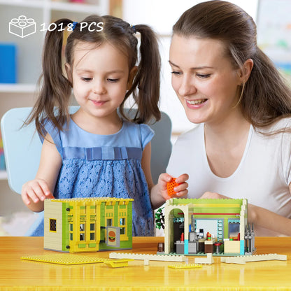 1018-Piece Street View Burgers Store Block Set