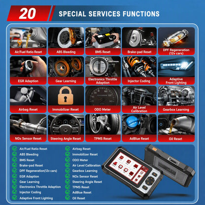 OBD2 All-System Car Diagnostic Scanner Bi-Directional