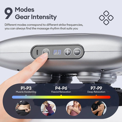 Silver 28 Head Deep Tissue Massage Gun for Full Body