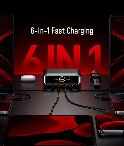 280W GaN Desktop Charger 6-Port Fast Power Hub