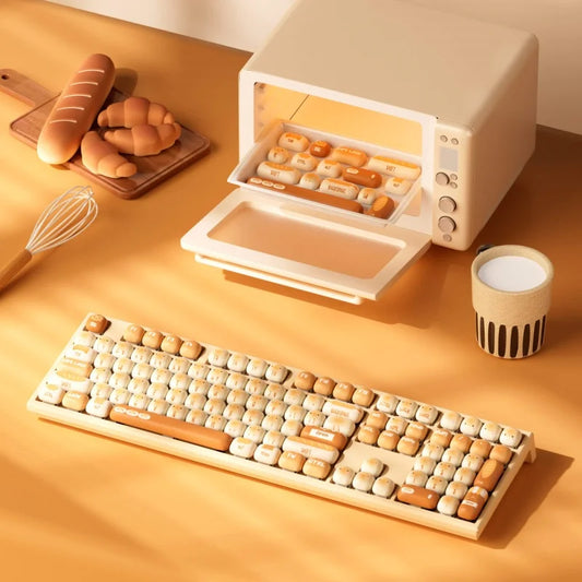 Wireless RGB Mechanical Keyboard 108 Keys Bunny Theme