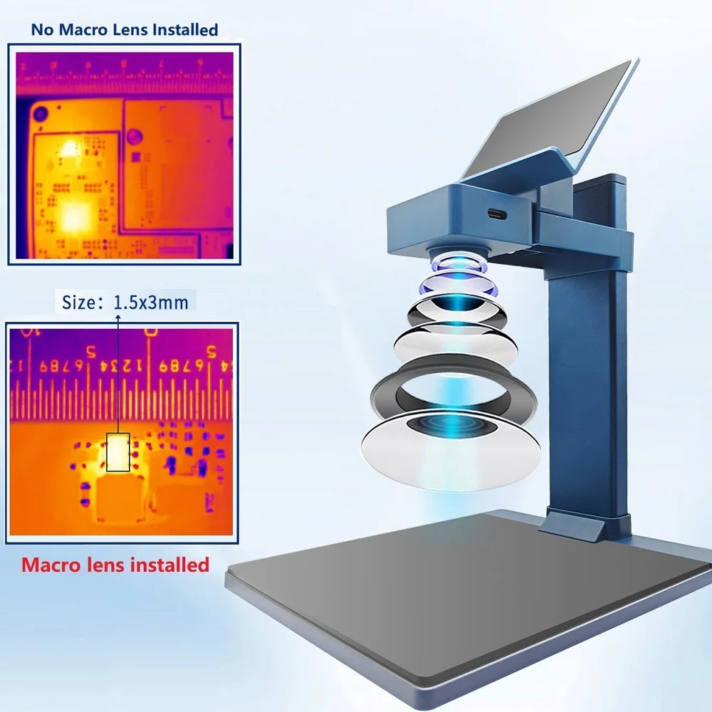 3D Thermal Camera 256×192 IR Sensor Macro Lens