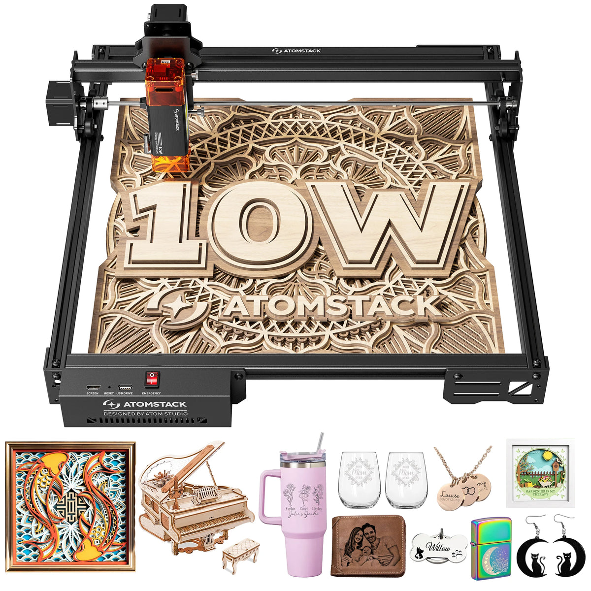 12W CNC Laser Engraving Machine Wood Cutter
