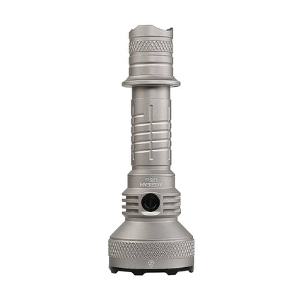 Super Bright 650M Range LED Flashlight Silver Gray