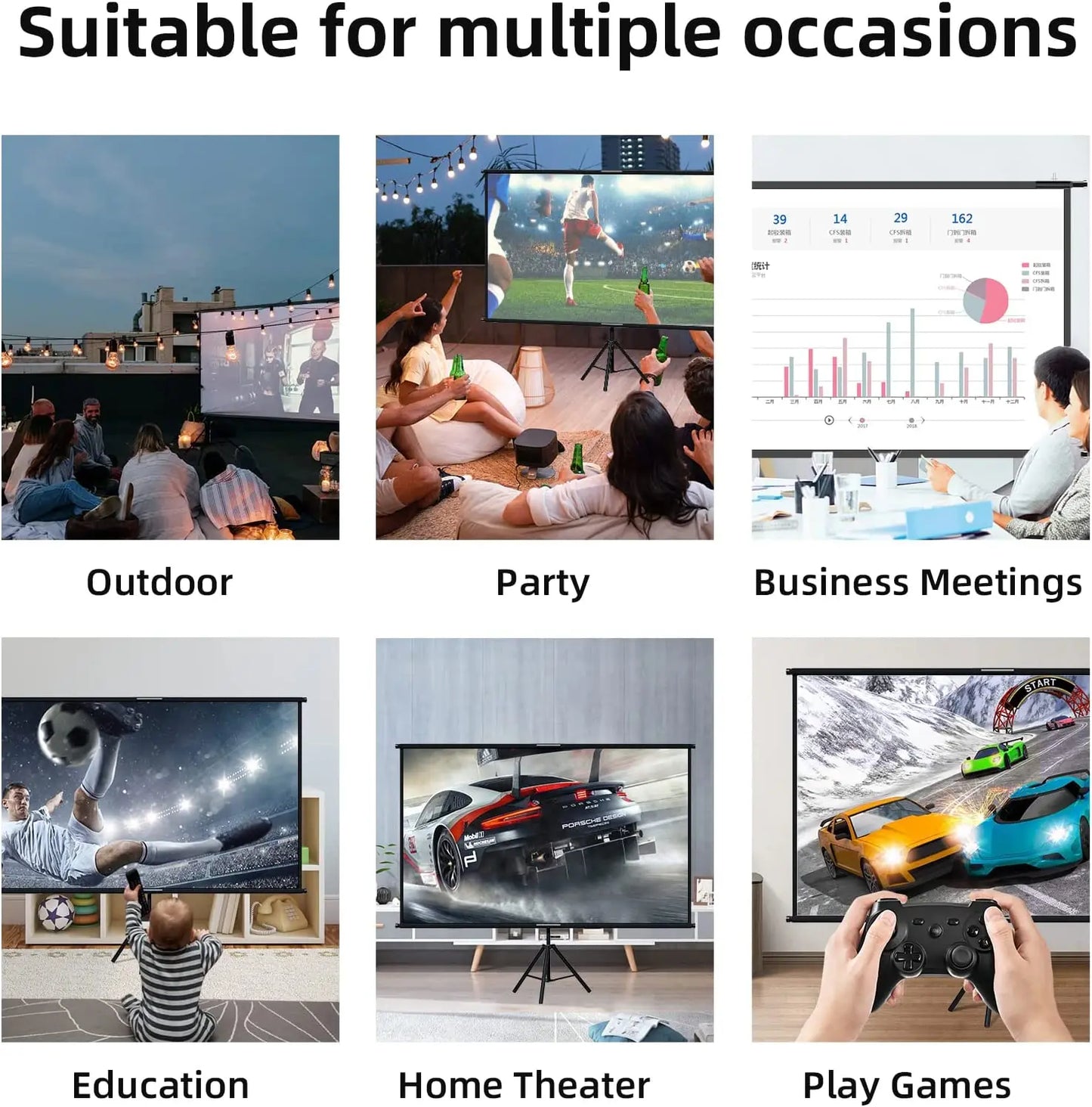100 Inch Foldable Outdoor Cinema Screen