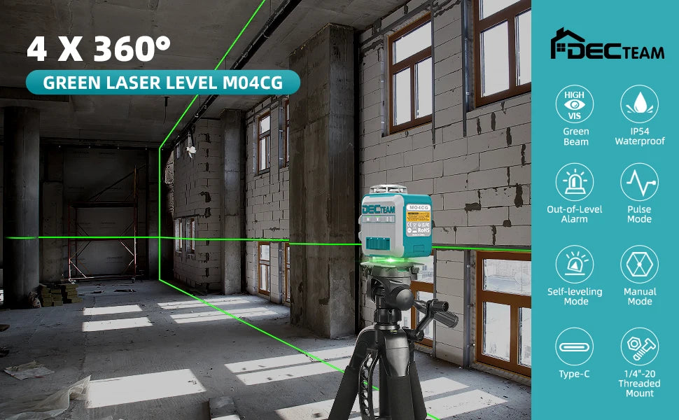 16 Line 4D Green Laser Level