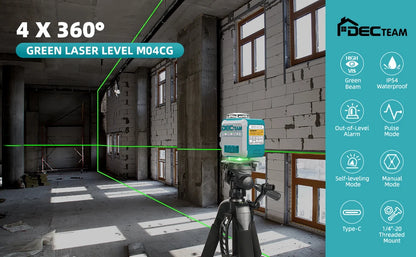 16 Line 4D Green Laser Level