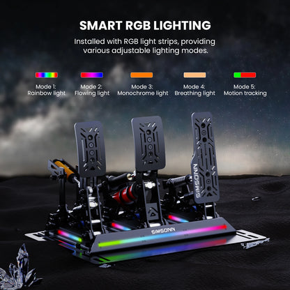 Sim Racing Pedals with Pressure Sensor & Vibration