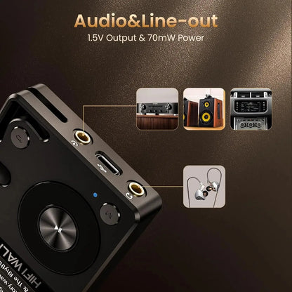 Hi-Res MP3 Music Player Bluetooth 64GB SD Portable