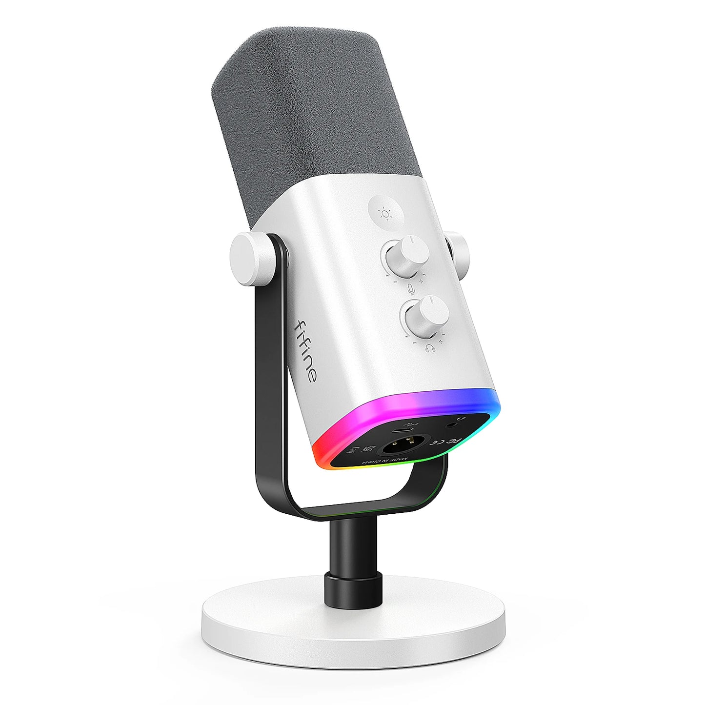 USB XLR Dynamic Microphone White