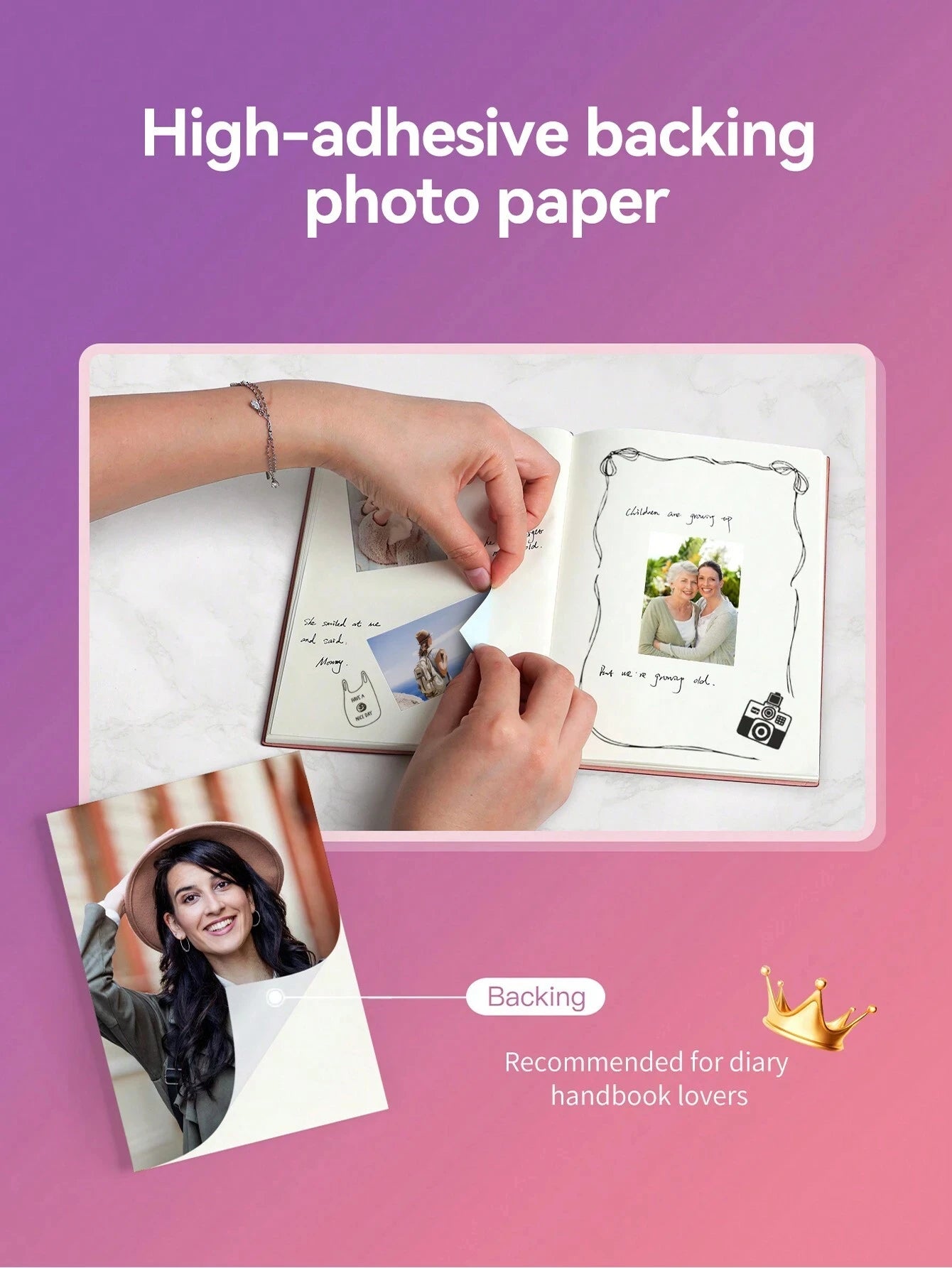 Rechargeable Mini Photo Printer 40 Sheet Bundle
