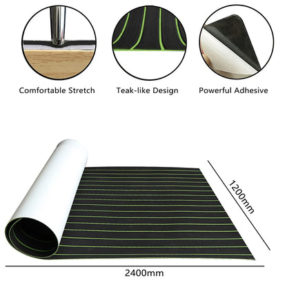 Marine Flooring Faux Teak EVA Foam Sheet Self Adhesive