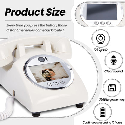 Retro Wedding Video Guest Book Phone with Message Recording